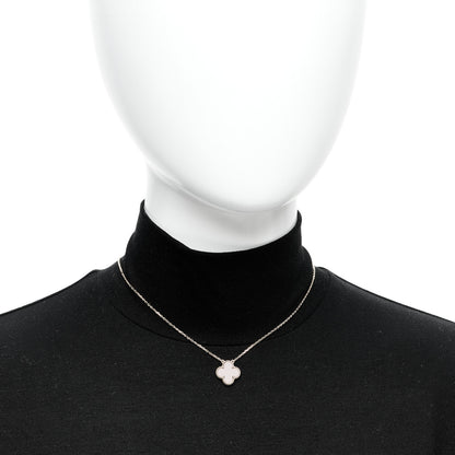 Van Cleef & Arpels 18K Yellow Gold Carnelian Vintage Alhambra Pendant Necklace 2 of 5