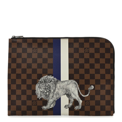 Louis Vuitton Savane Damier Ebene Lion Chapman Pochette Jour GM 1 of 7