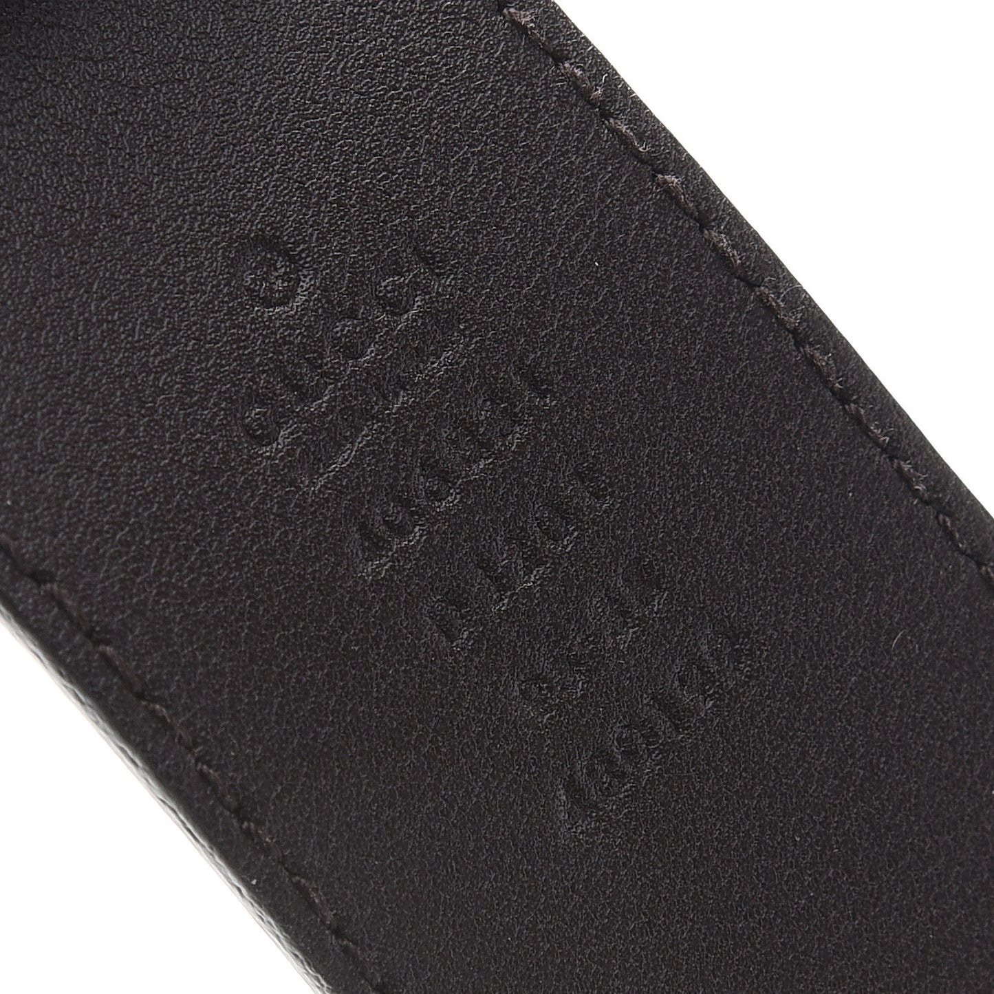 Textured Dollar Calfskin Double G 40mm Belt 95 38 Dark Cocoa