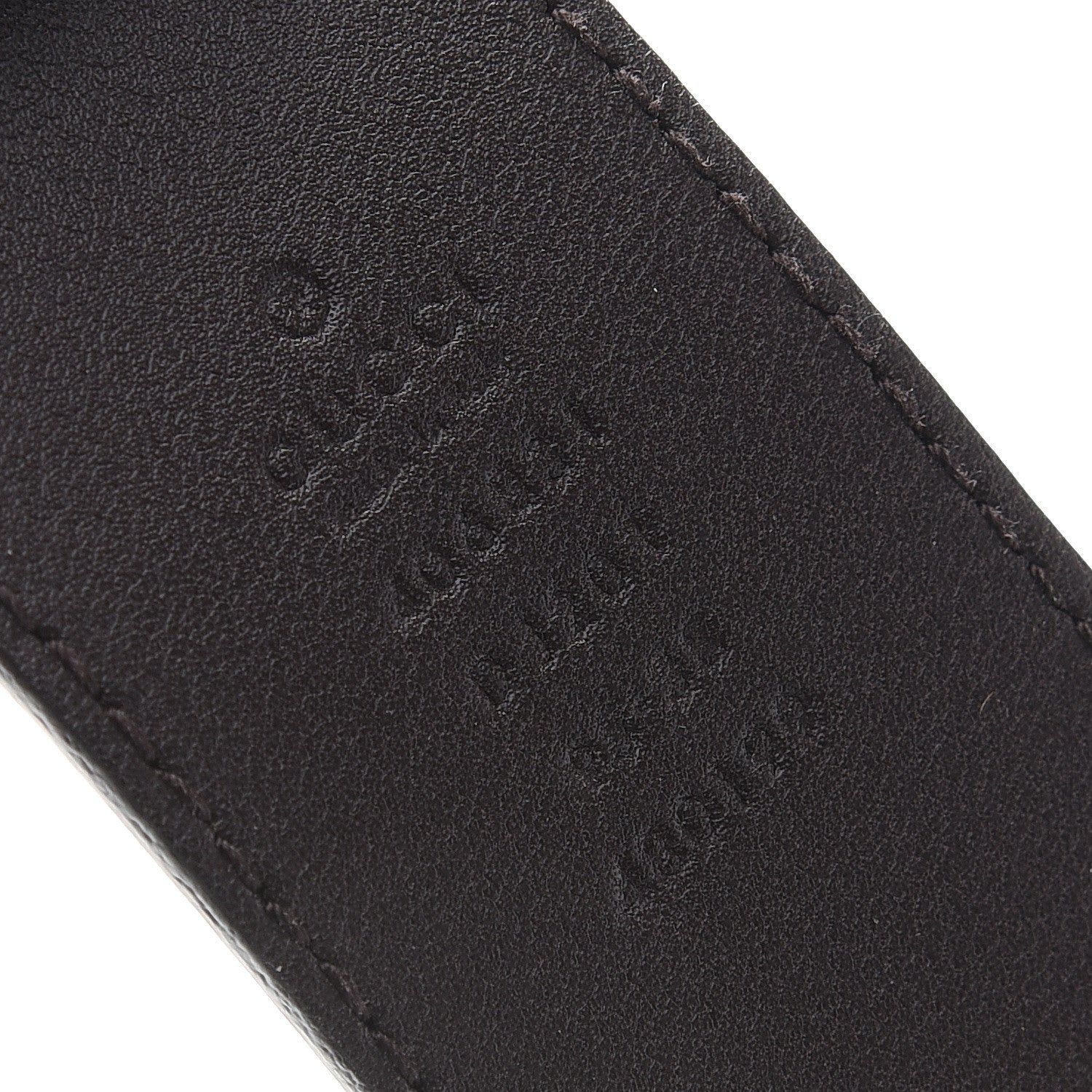 Gucci Textured Dollar Calfskin Double G 40mm Belt 95 38 Dark Cocoa 3 of 5