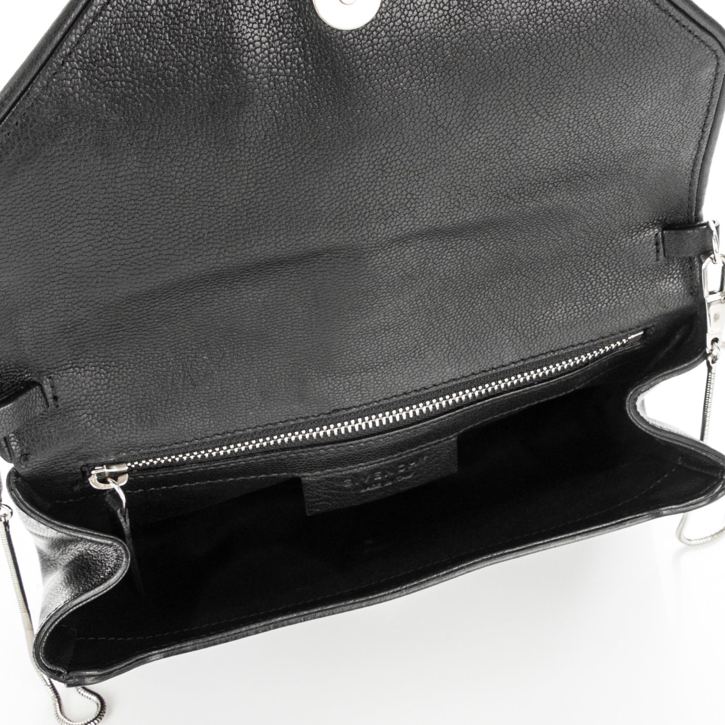 Sugar Goatskin Obsedia Chain Shoulder Bag Black