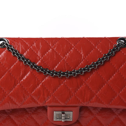 Chanel Aged Glazed Calfskin Quilted 2.55 Reissue 226 Flap Red 9 of 9