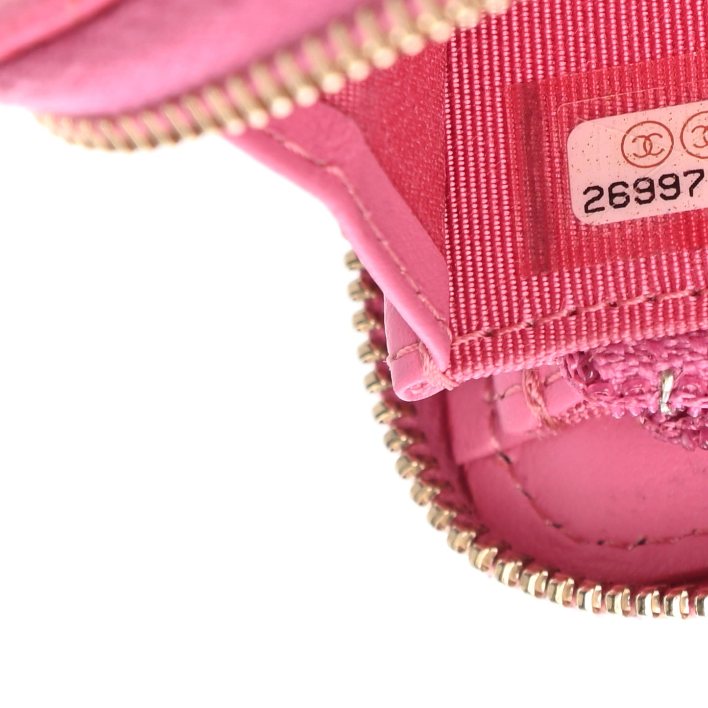 Caviar Quilted Medium Zip Around Wallet Pink