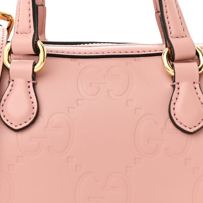 Gucci GG Gilbert Calfskin Jumbo Super Mini Top Handle Bowler Bag Soft Pink 7 of 12