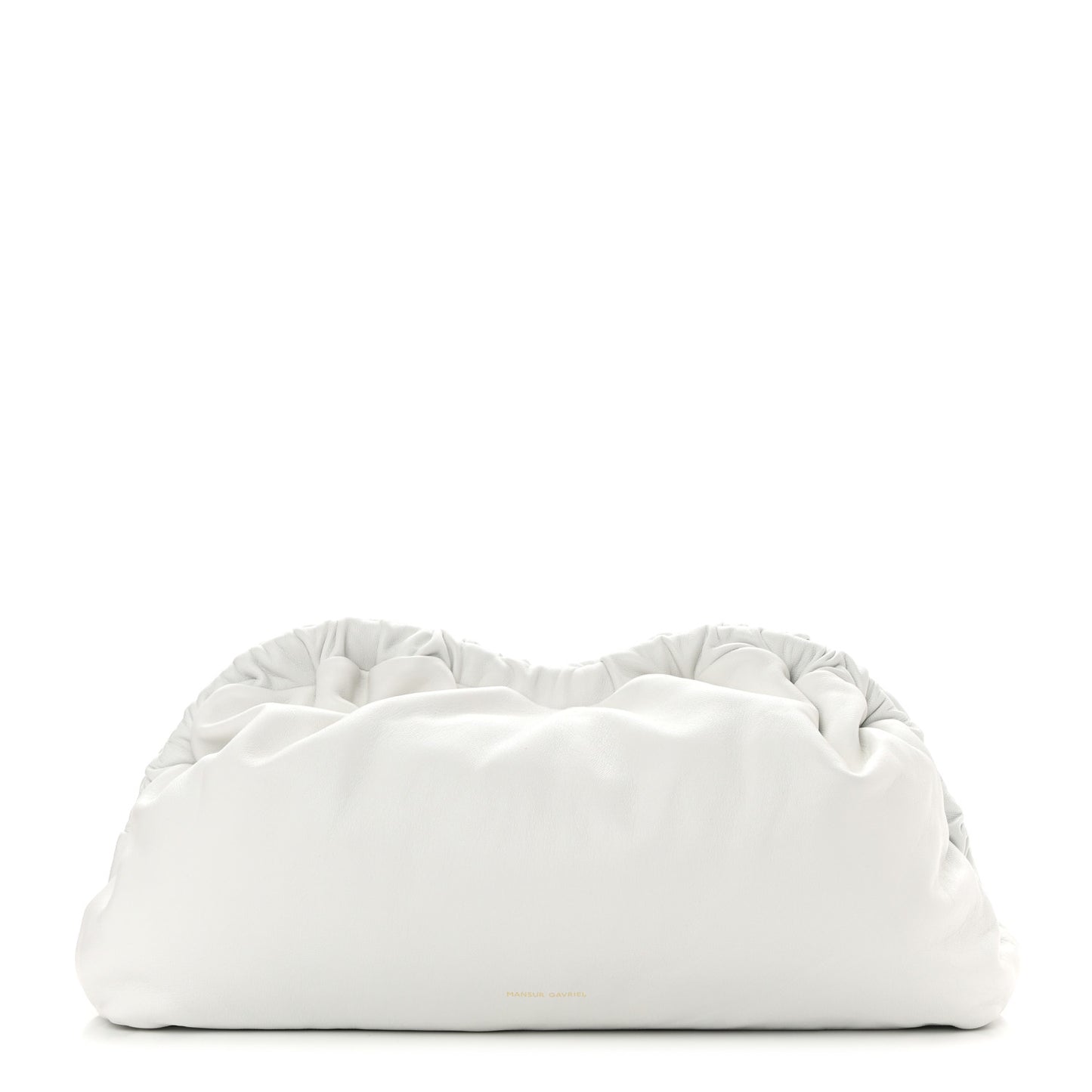 Lambskin Cloud Clutch White