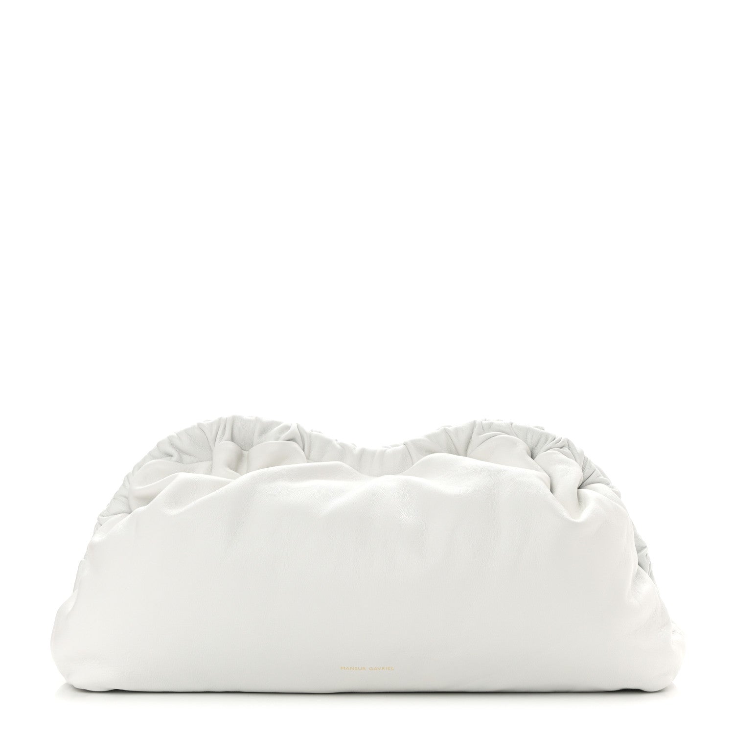 Mansur Gavriel Lambskin Cloud Clutch White 1 of 8