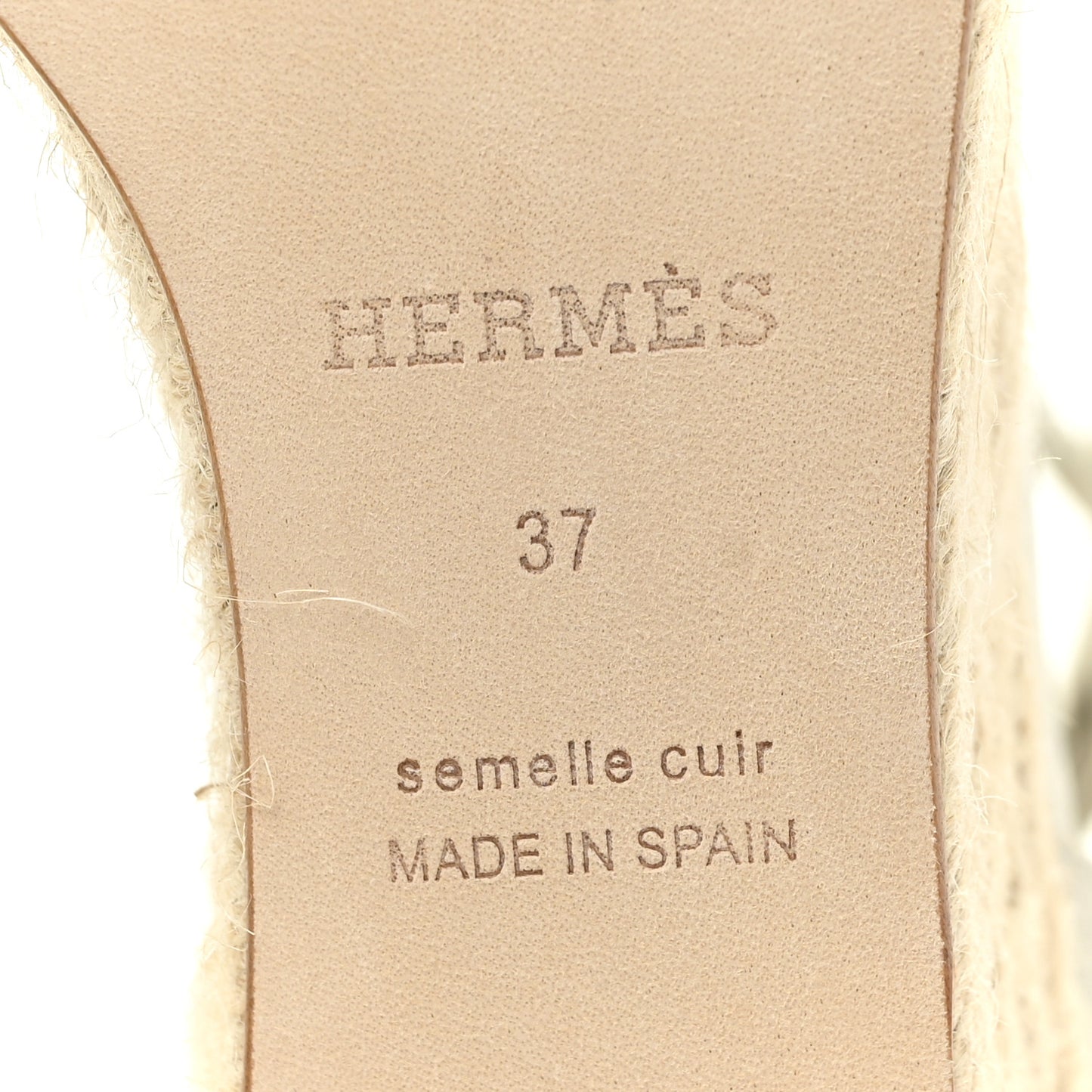 Goatskin Elda Espadrille Wedge Sandals 37 White