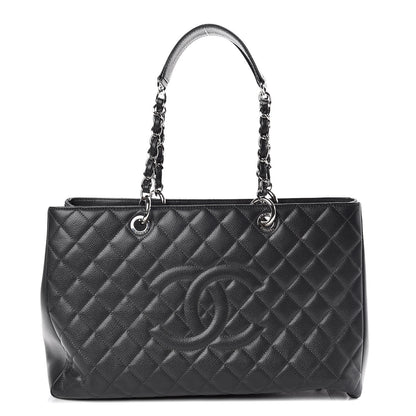 Chanel Caviar Quilted XL Grand Shopping Tote GST Dark Grey 1 of 9