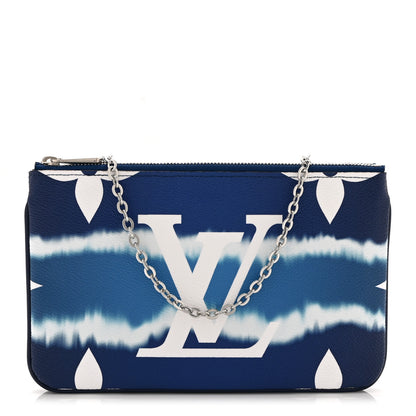 Louis Vuitton Monogram Giant Escale Double Zip Pochette Blue 1 of 10