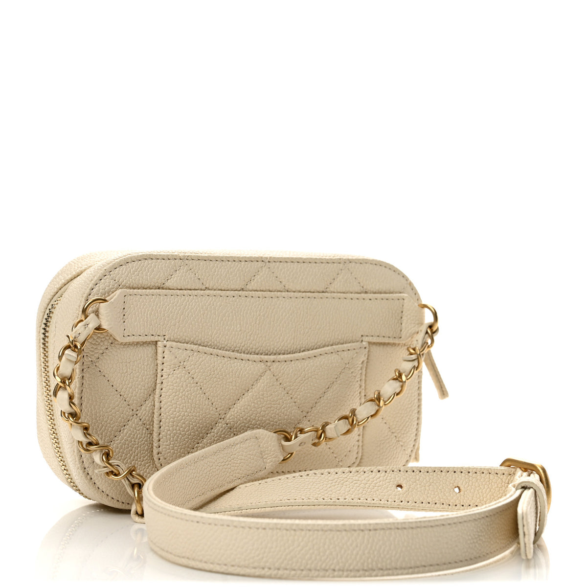 Chanel Caviar Quilted Waist Bag White 3 of 11
