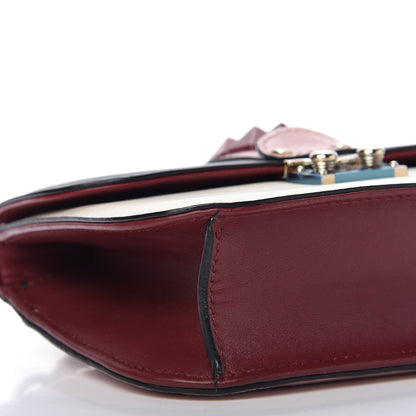 Valentino Garavani Vitello Small Glam Lock Rockstud Flap Light Ivory Water Rose Marine Rubin 10 of 19