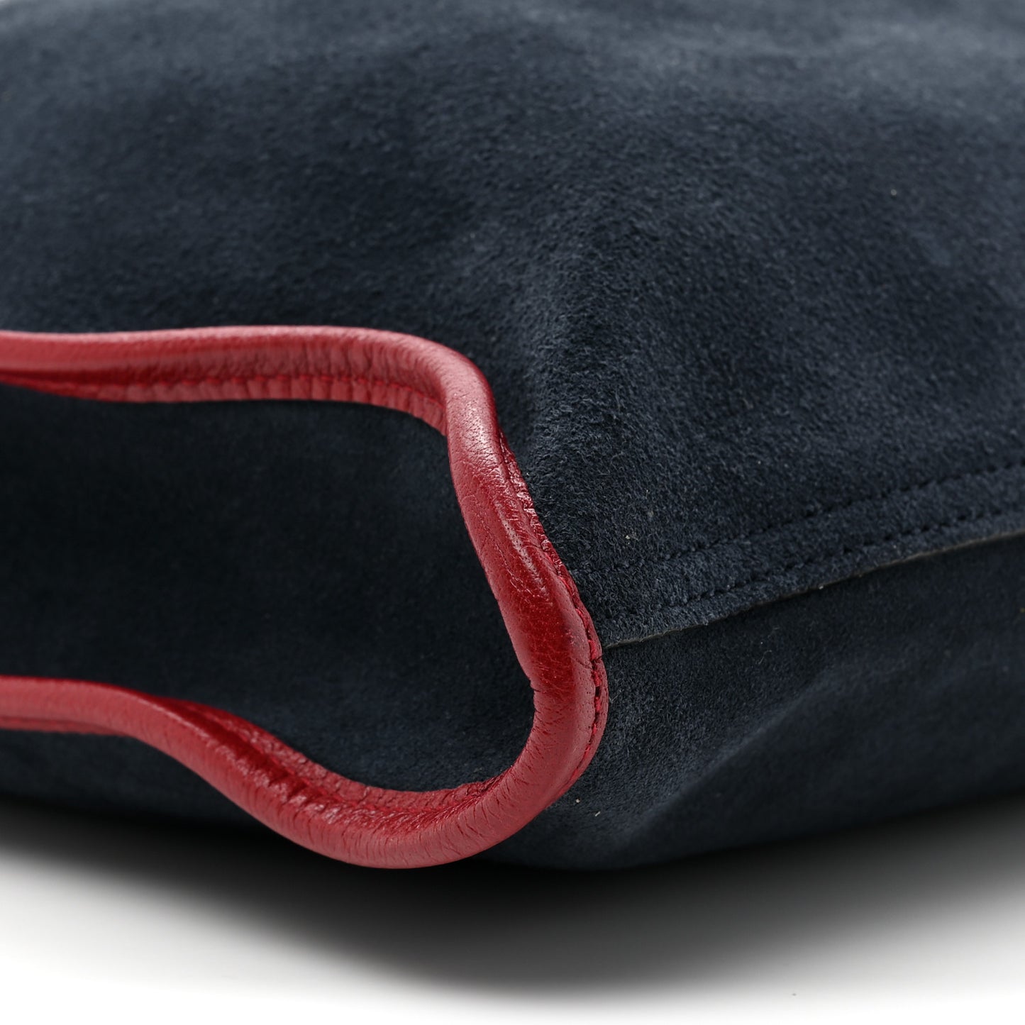 Suede Calfskin Large Rajah Chain Tote New Blue Romantic Cherry