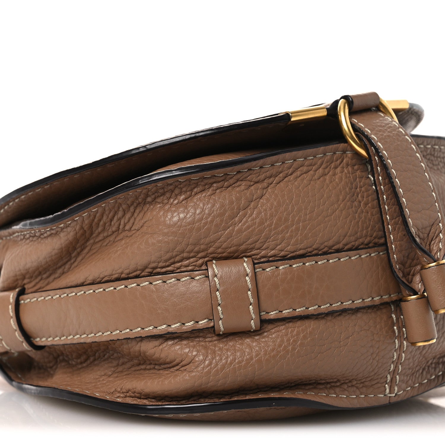 Chloe Calfskin Mini Marcie Round Crossbody Bag Nut 9 of 11