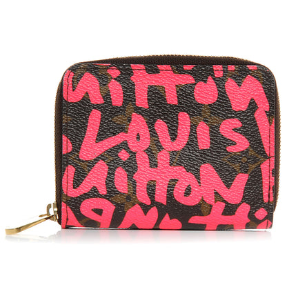 Louis Vuitton Monogram Graffiti Zippy Coin Purse Fuchsia 1 of 7
