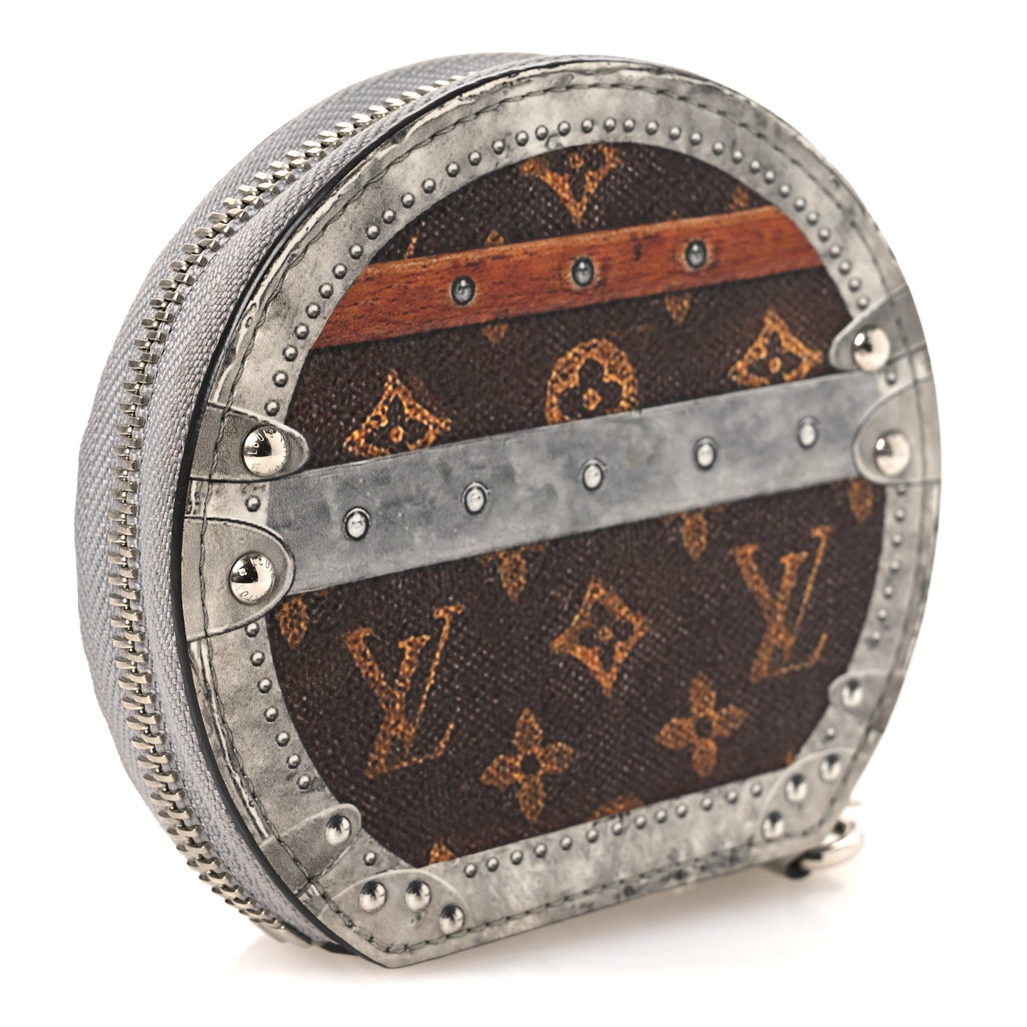 Transformed Monogram Time Trunks Micro Boite Chapeau Coin Purse Marron