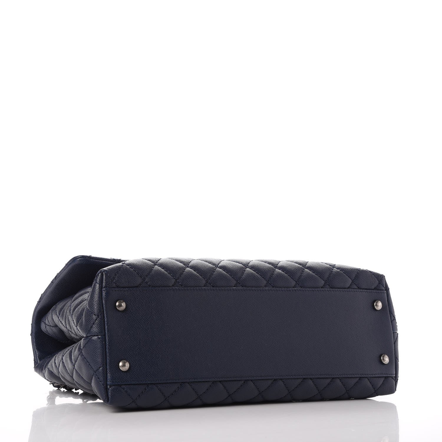 Chanel Caviar Quilted Medium Coco Handle Flap Navy 4 of 8