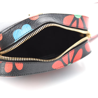Saint Laurent Calfskin Floral Print Small Classic Monogram Camera Bag Black 5 of 10