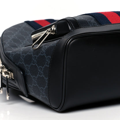 Gucci GG Supreme Monogram Appia Calfskin Web Small Day Backpack Black 10 of 11