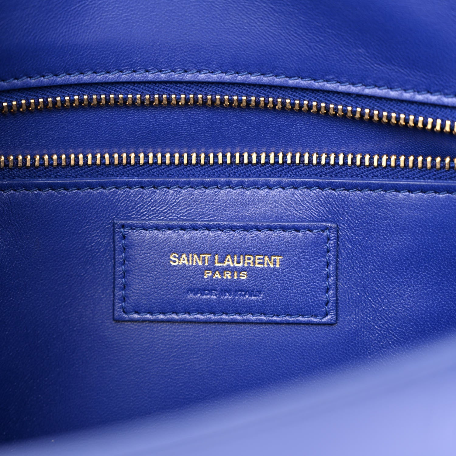 Saint Laurent Smooth Calfskin Carre Satchel Royal Blue 6 of 10