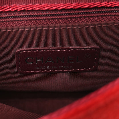 Chanel Felt Glazed Calfskin Quilted Edelweiss Flower Flap Red 6 of 10