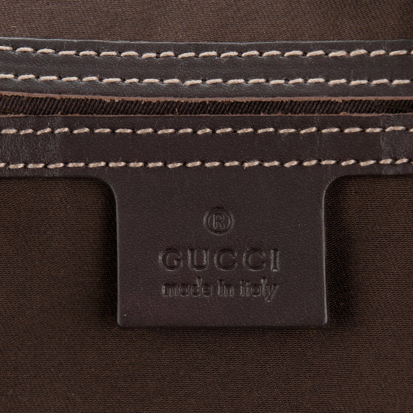 GG Plus Monogram Briefcase Dark Brown