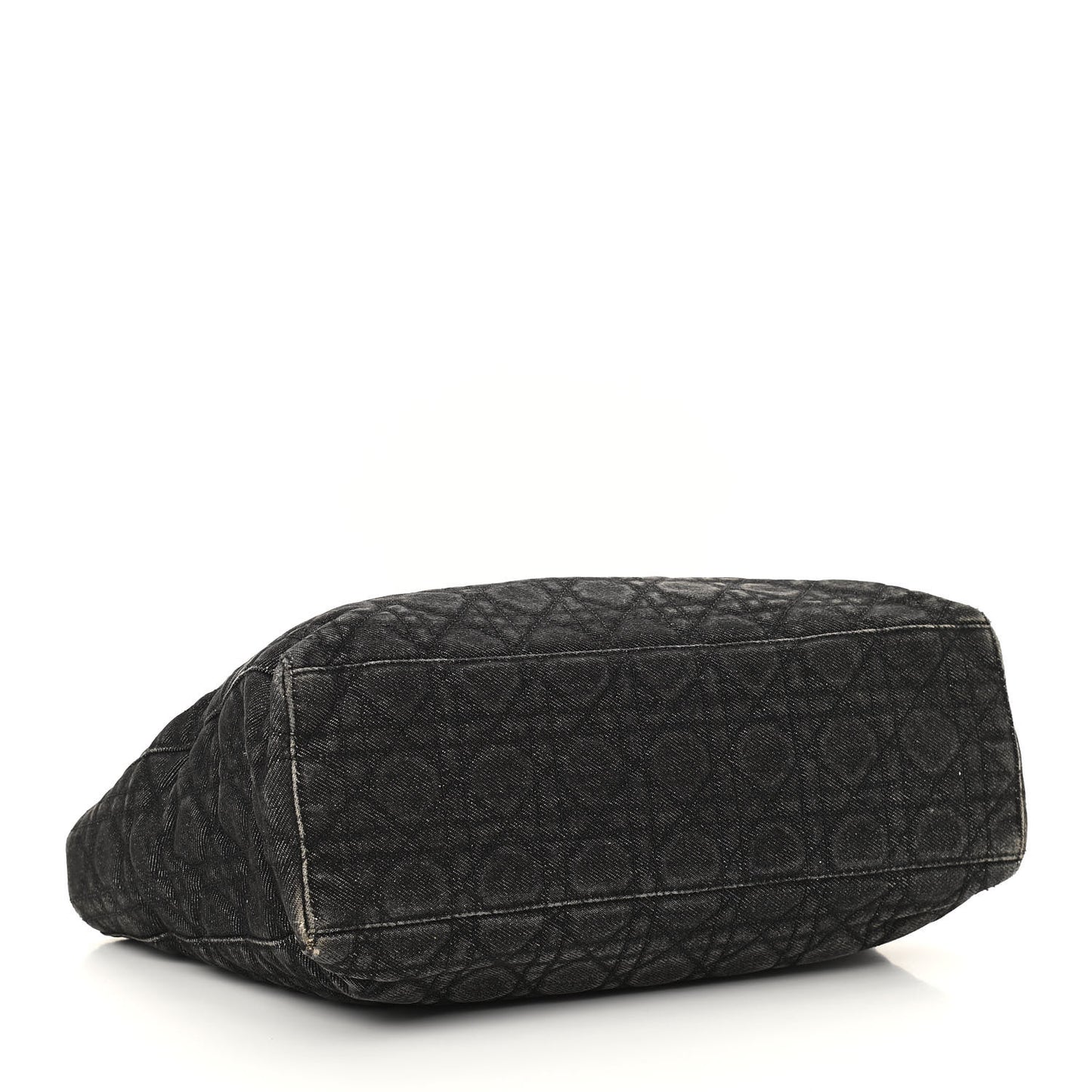 Denim Cannage Large Lady Dior Black