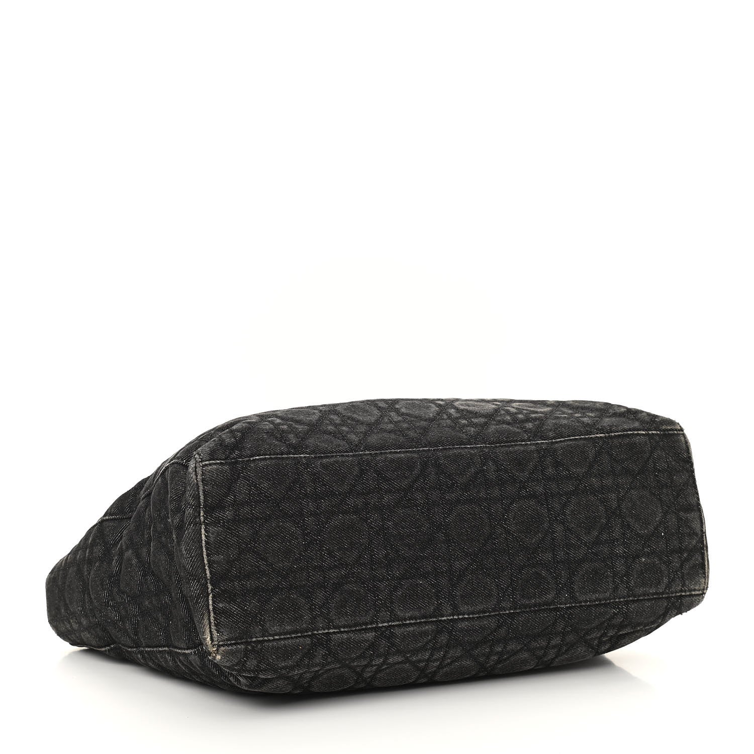 Christian Dior Denim Cannage Large Lady Dior Black 4 of 14