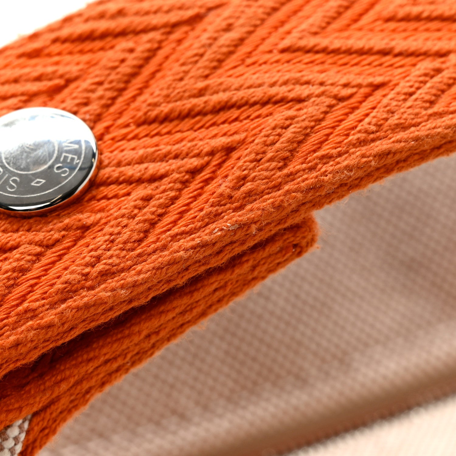 Hermes Canvas Small Bride-A-Brac Pouch Natural Orange 6 of 8