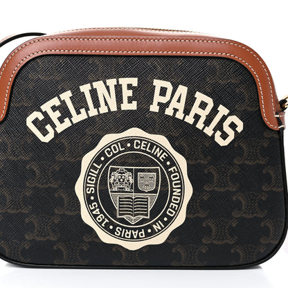 Celine Triomphe Canvas Paris Small Camera Bag Tan 3 of 10