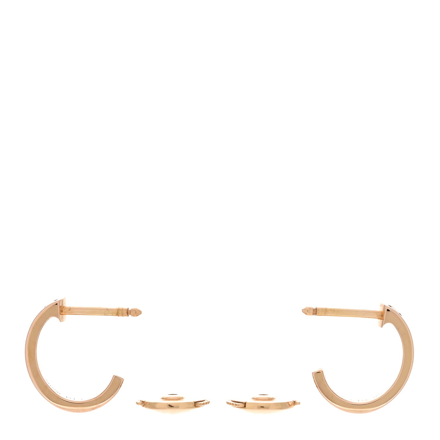 Cartier 18K Pink Gold Small LOVE Hoop Earrings 3 of 5