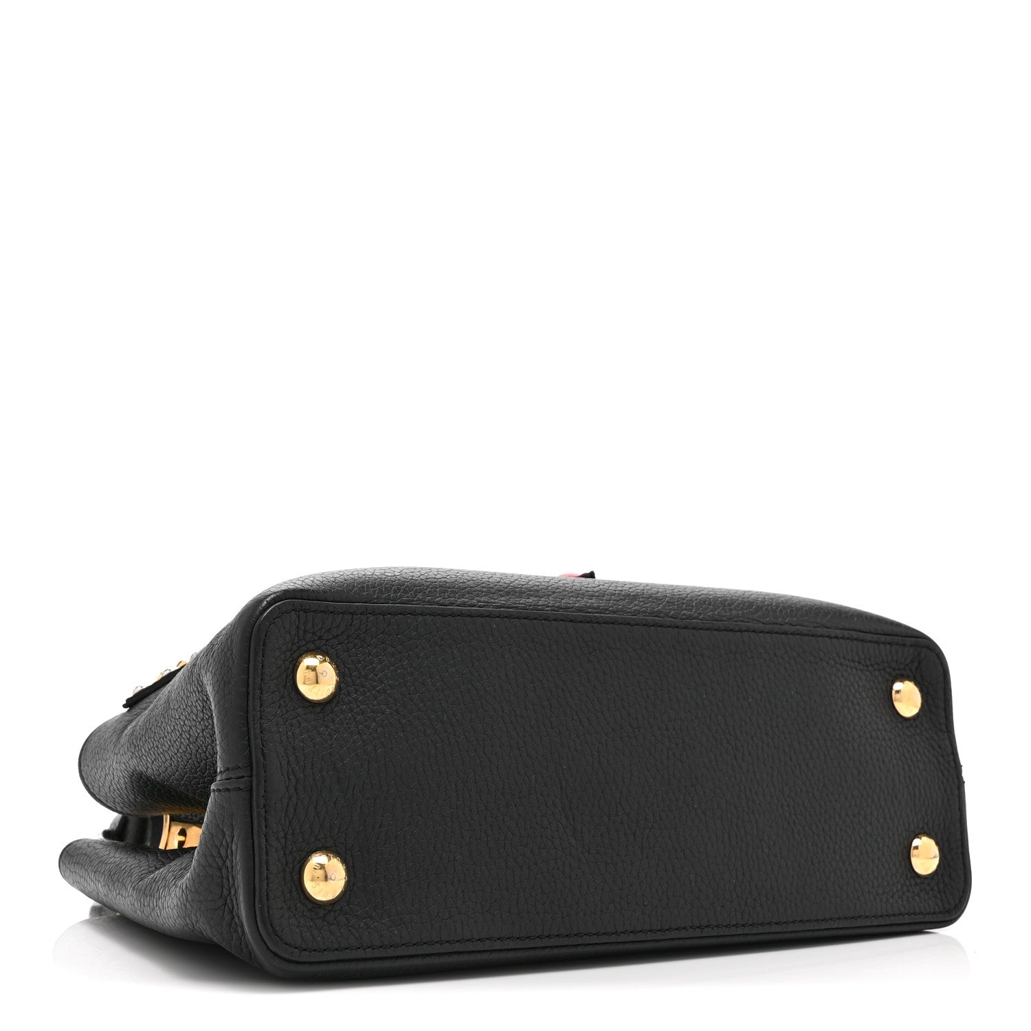 Louis Vuitton Taurillon Mechanical Flowers Smile Capucines PM Black 3 of 8