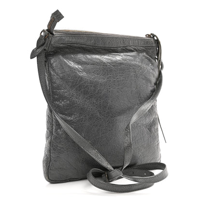 Balenciaga Agneau Classic Hardware Flat Crossbody Gris Tarmac 3 of 11