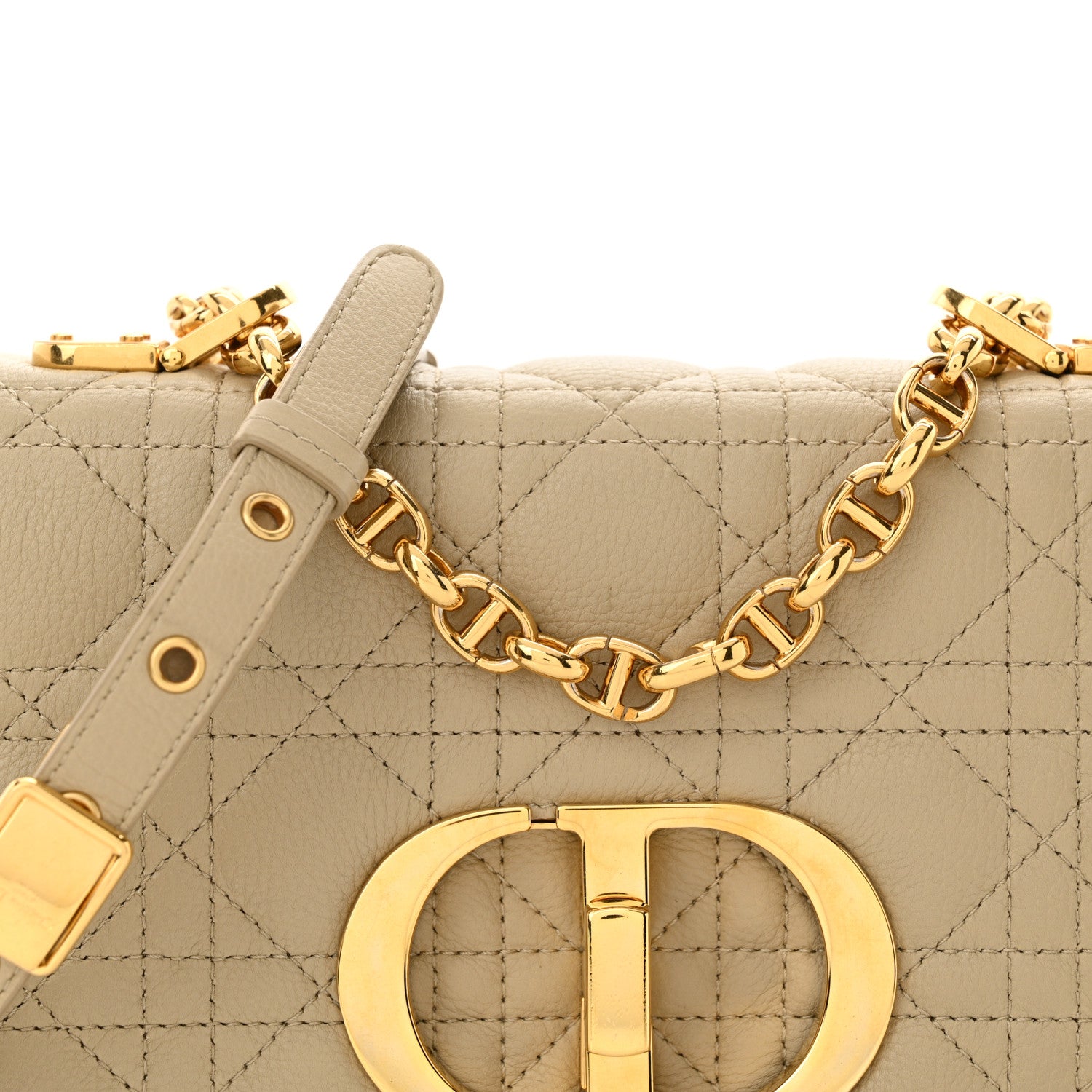 Christian Dior Calfskin Cannage Small Caro Bag Beige 8 of 11