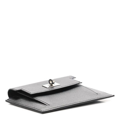 Hermes Chevre Mysore Kelly Pocket Compact Wallet Black 4 of 7