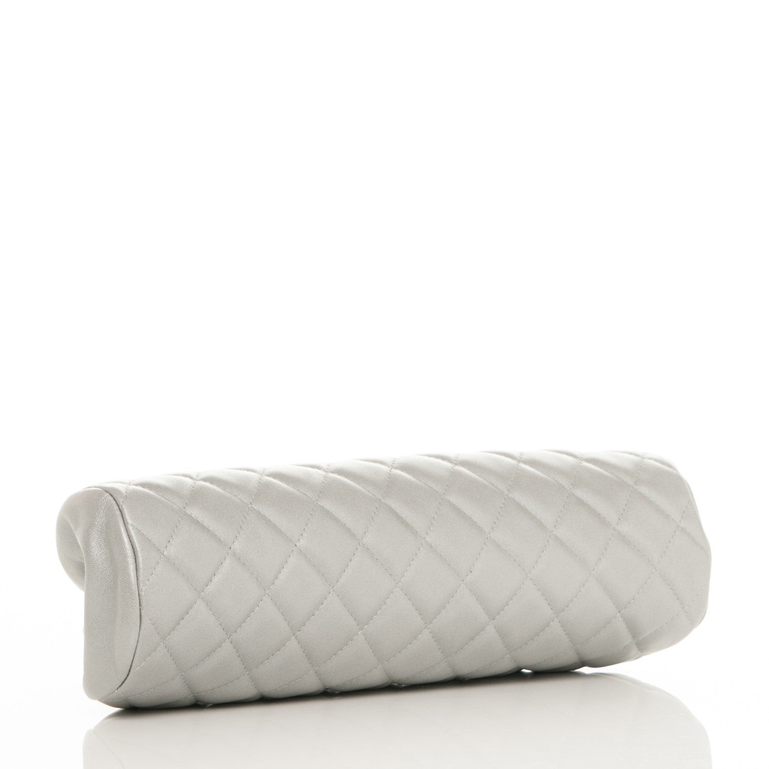 Chanel Metallic Lambskin Quilted Timeless Clutch Silver 4 of 7