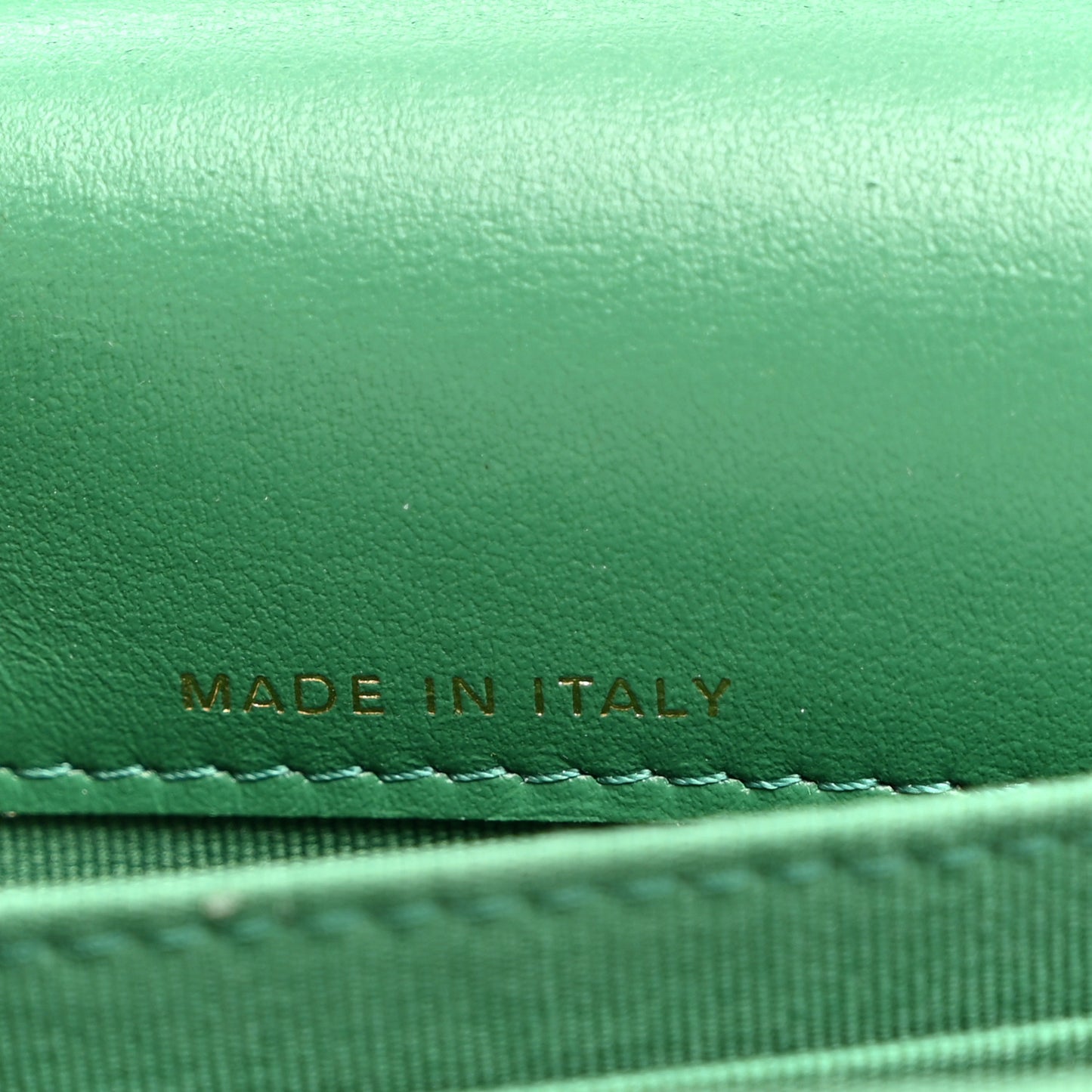 Aged Calfskin Quilted Mini Reissue Wallet On Chain WOC Green