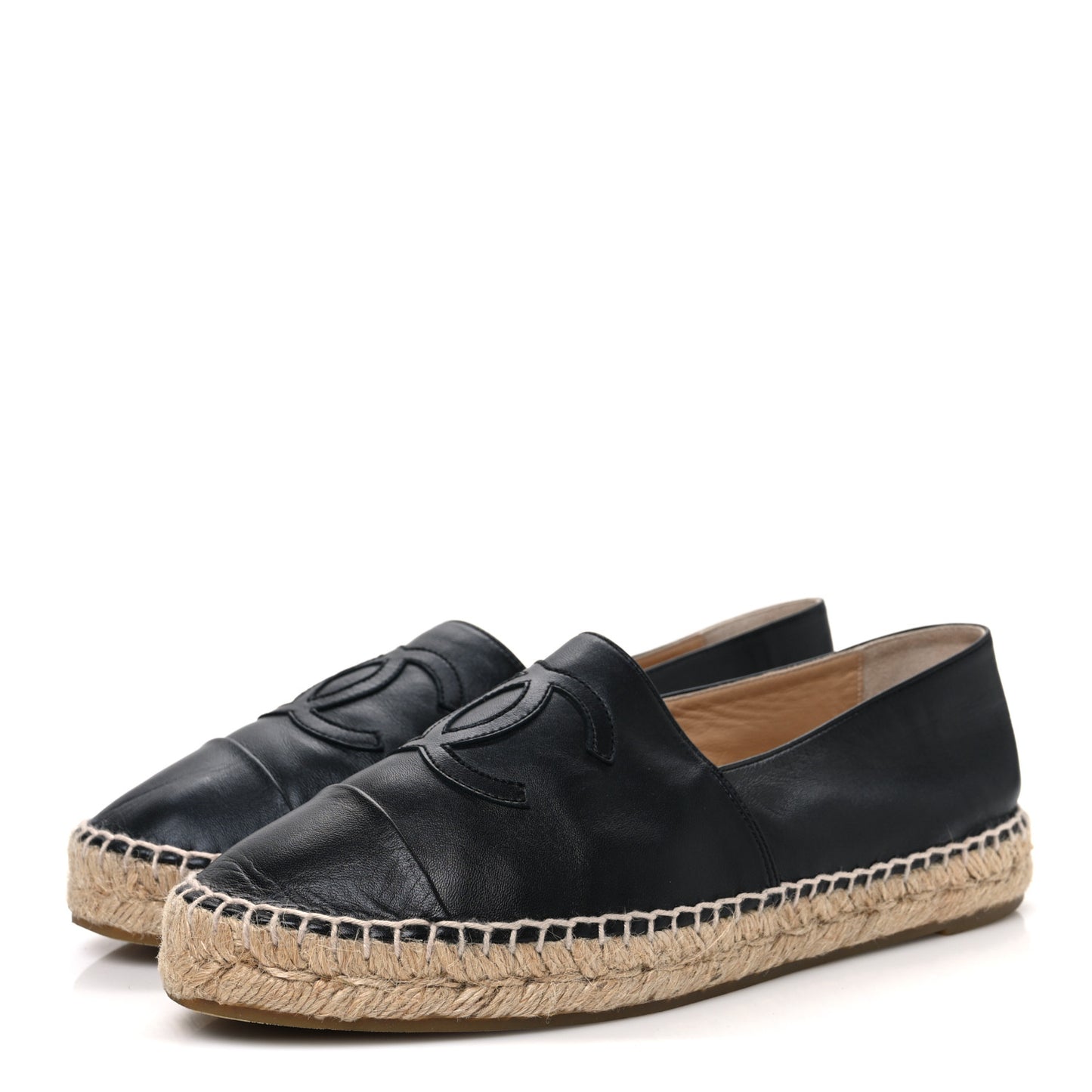 Lambskin CC Espadrilles 40 Black