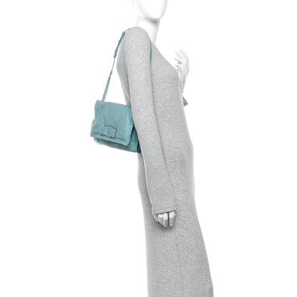 Salvatore Ferragamo Calfskin Small Viva Bow Shoulder Bag Tyrone Turquoise 2 of 12