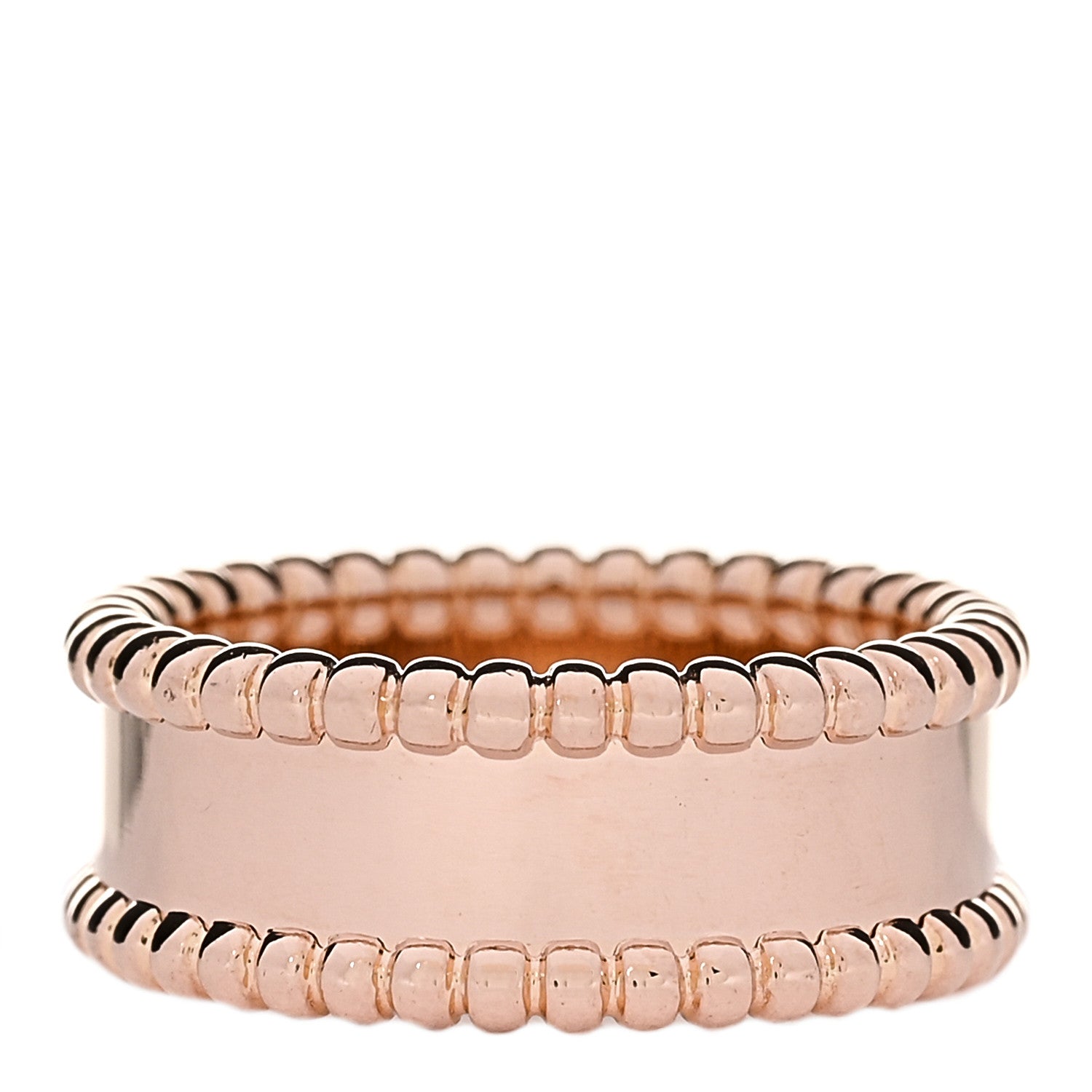 Van Cleef & Arpels 18K Rose Gold Perlee Signature Ring 53 6.5 3 of 5