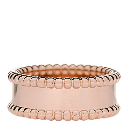 Van Cleef & Arpels 18K Rose Gold Perlee Signature Ring 53 6.5 3 of 5