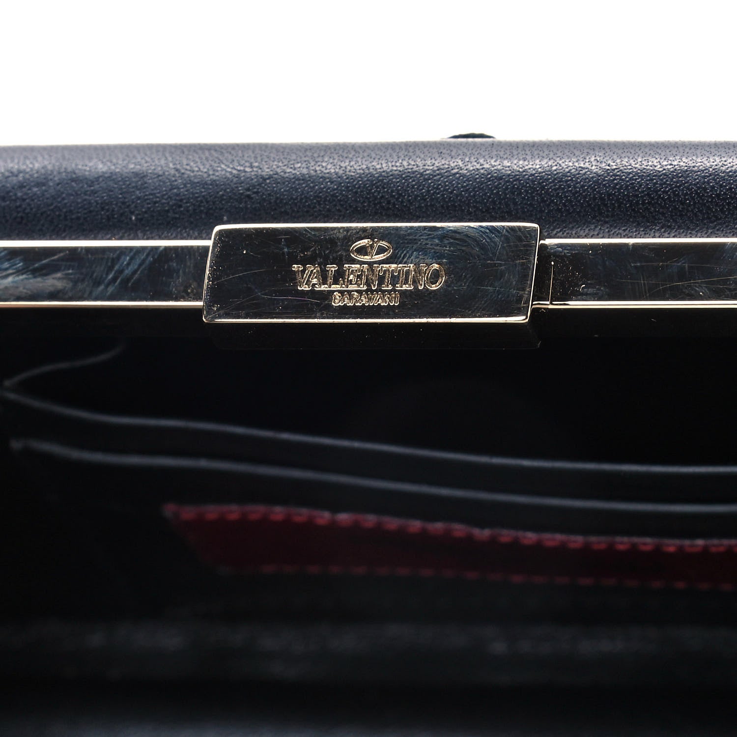 Valentino Garavani Nappa Floral Applique Minaudiere Clutch Black 8 of 11