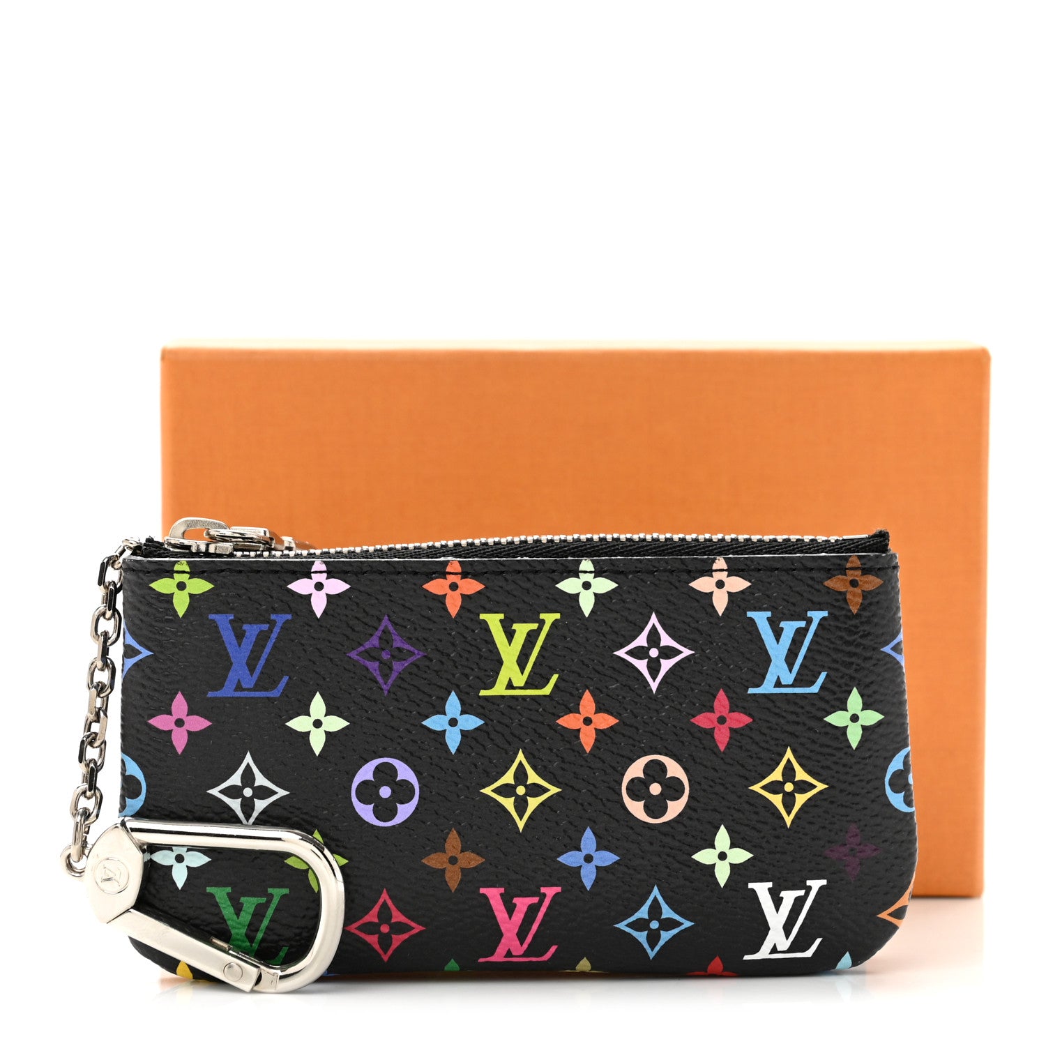 Louis Vuitton Monogram Multicolor Key Pouch Black Grenade 9 of 9