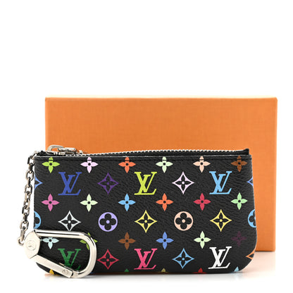 Louis Vuitton Monogram Multicolor Key Pouch Black Grenade 9 of 9