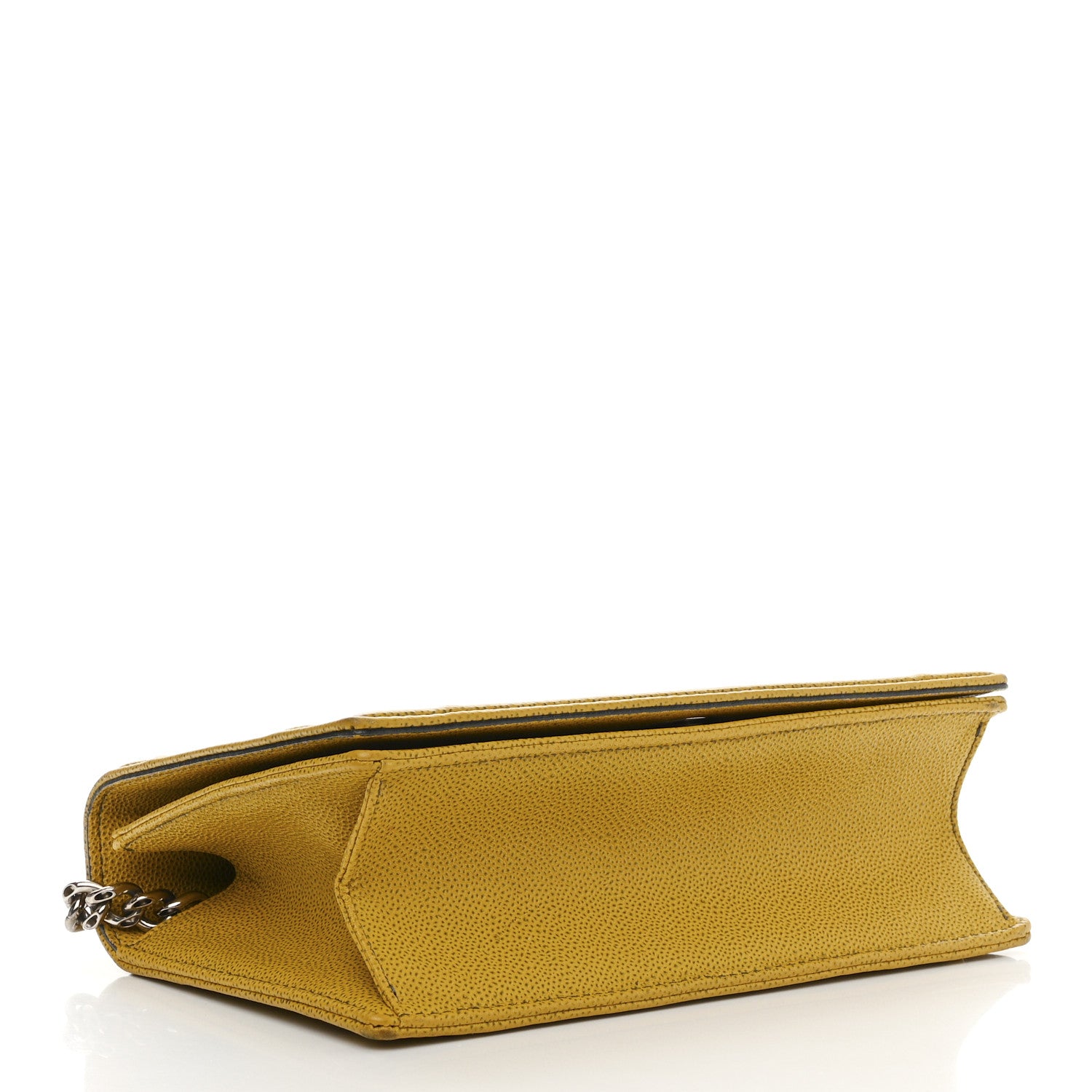 Christian Dior Grained Calfskin Medium Diorama Flap Bag Yellow 4 of 14