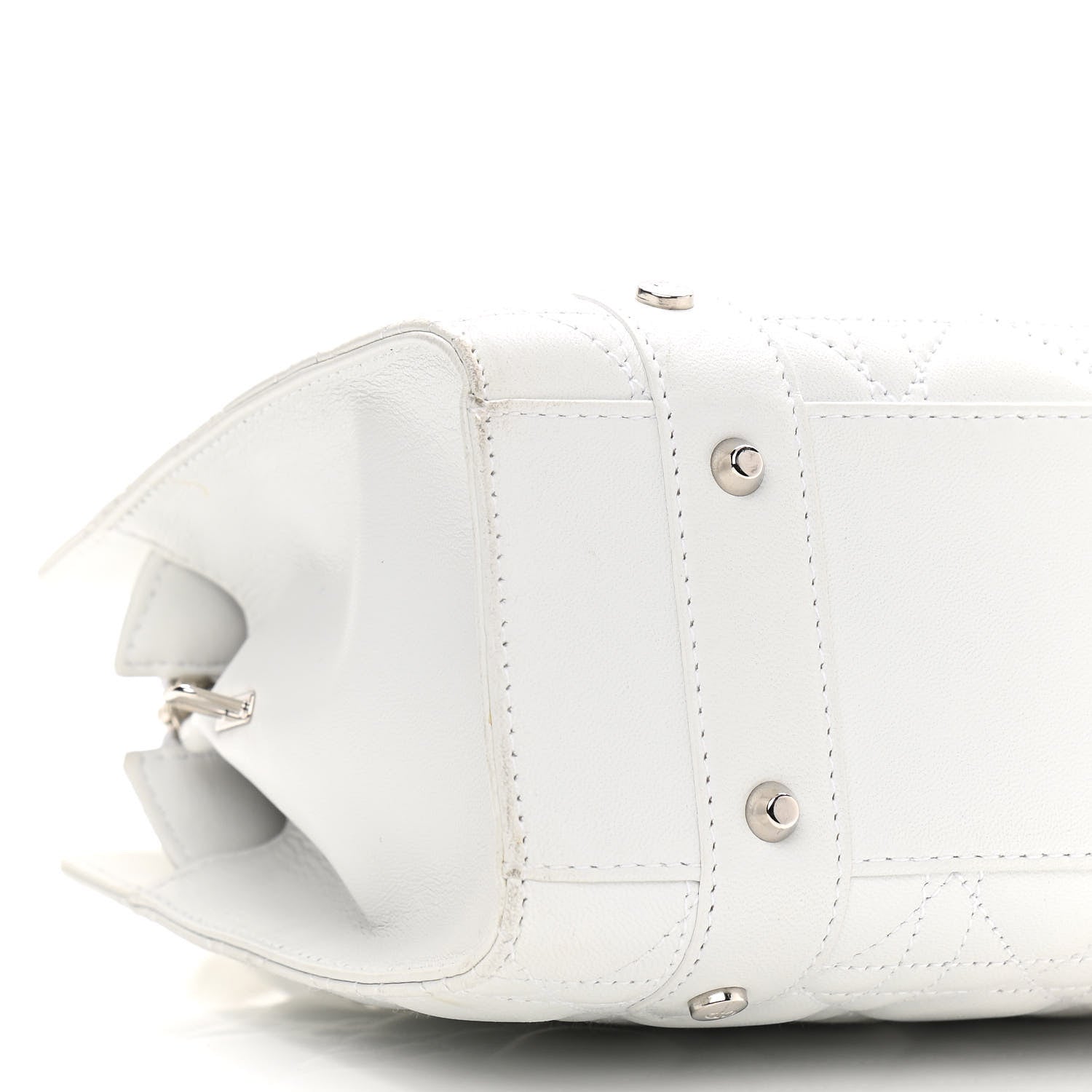 Christian Dior Lambskin Cannage Soft Lady Dior East West White 8 of 12