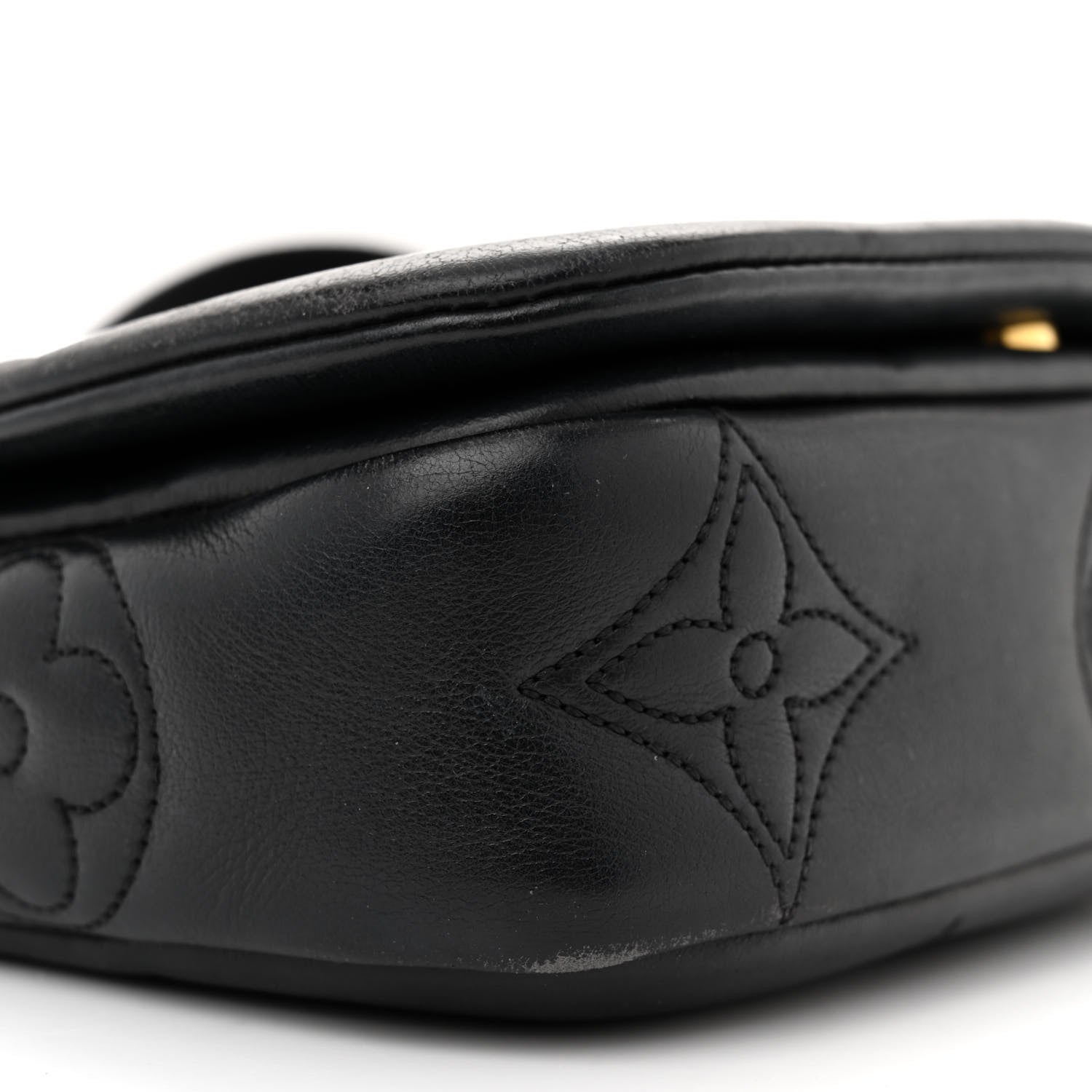 Louis Vuitton Calfskin Bubblegram Wallet On Strap Black 8 of 12