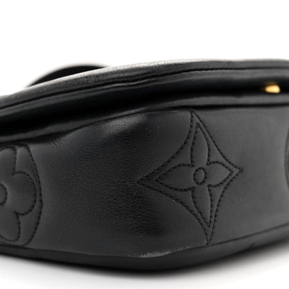 Louis Vuitton Calfskin Bubblegram Wallet On Strap Black 8 of 12