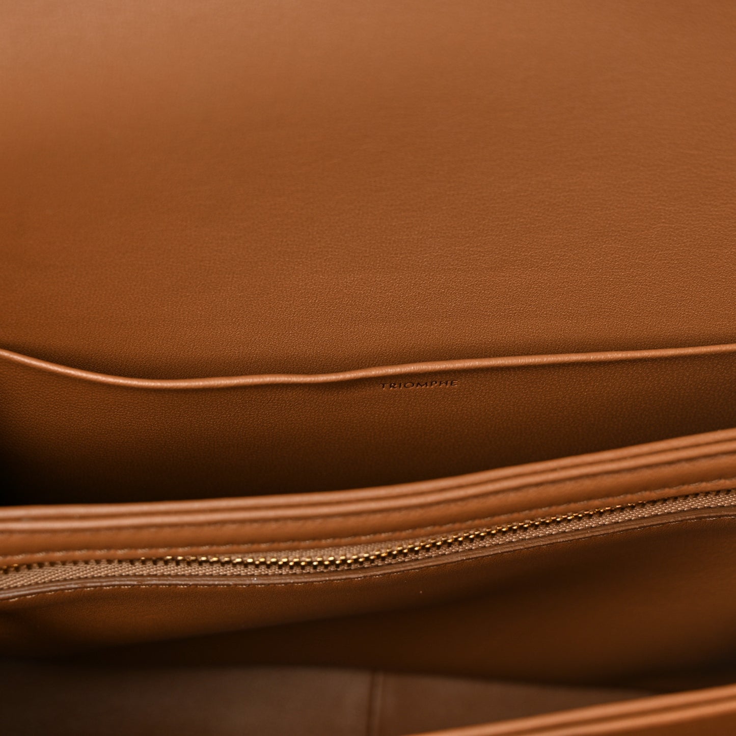 Shiny Calfskin Medium Triomphe Bronze