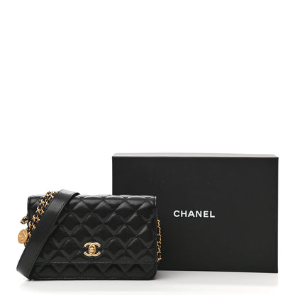 Chanel Caviar Quilted Twist Your Buttons Wallet On Chain WOC Black 12 of 12