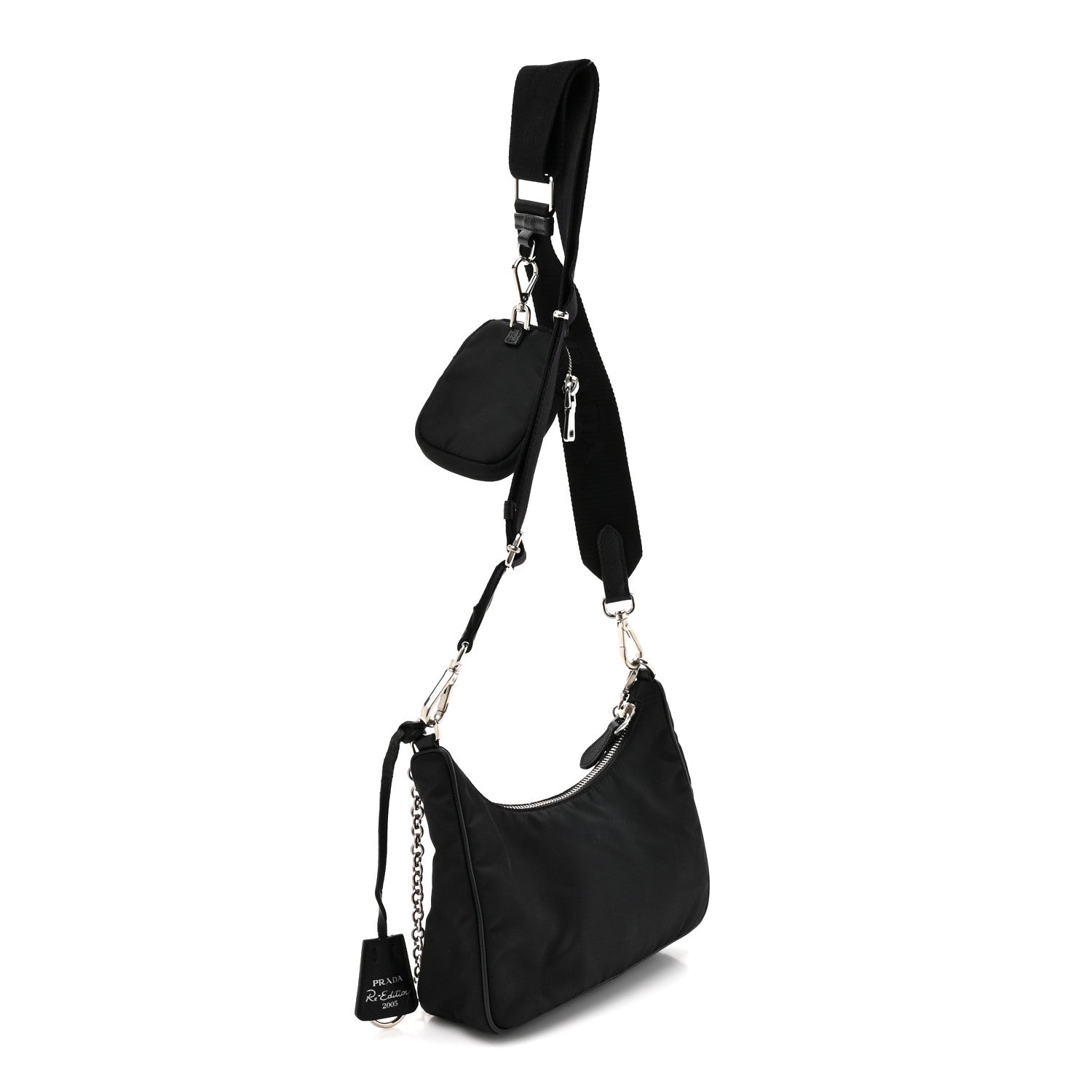 Prada Nylon Re-Edition 2005 Shoulder Bag Black 3 of 11